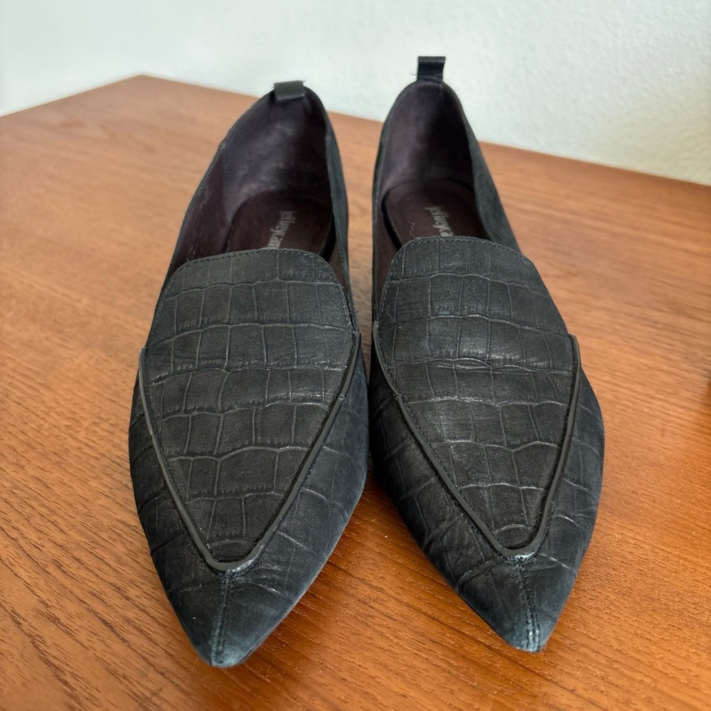 Jeffery Campbell - Viona Black Patent Croc Leather Pointed Toe Circle Heels 8.5 - Picture 4 of 10